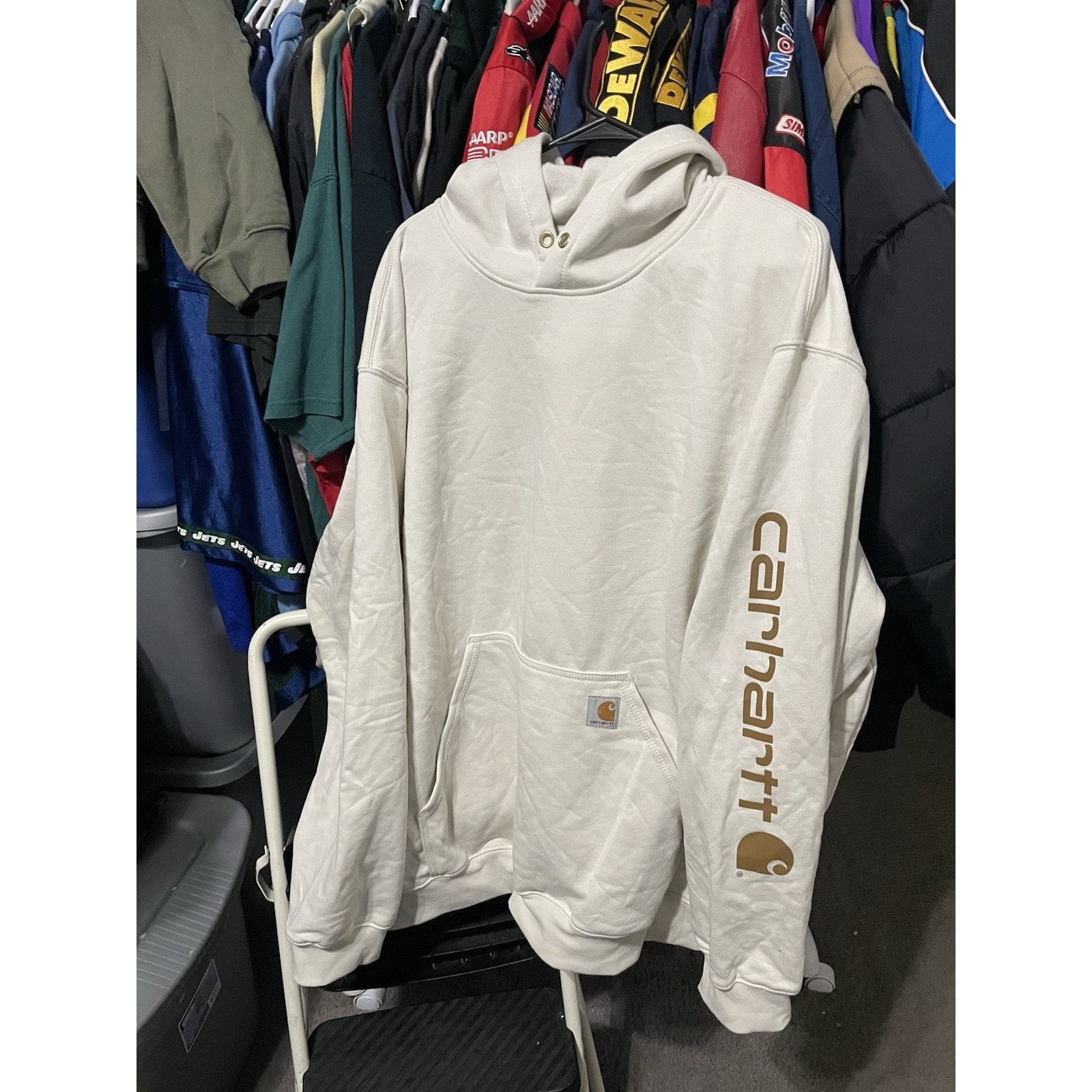 Carhartt Size 2XL-Carhartt K288-W03 Logo Sleeve Hooded Sweatshirt Size US XXL / EU 58 / 5 - 1 Thumbnail