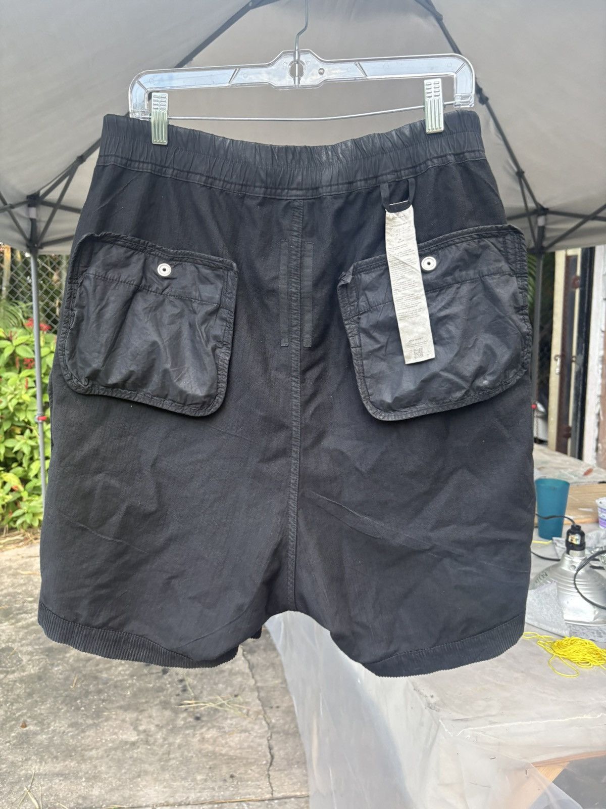 Rick Owens CARGO BELA SHORTS "BLACK FOIL CORDUROY" Size US 32 / EU 48 - 4 Thumbnail