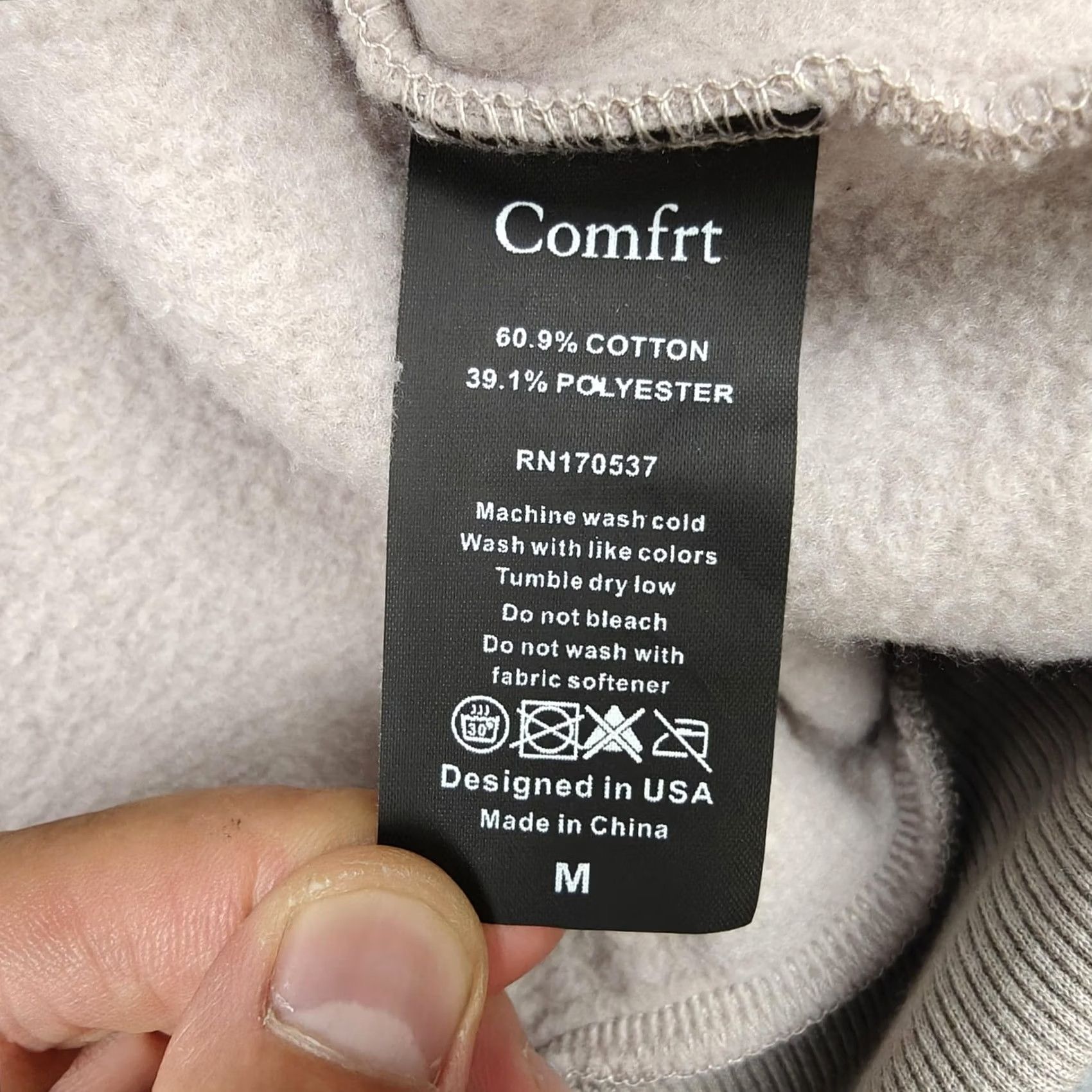 KangaROOS Comfrt Hoodie Mens Medium Beige Fleece Pullover Kangaroo Pocket Embroidered Logo Size US M / EU 48-50 / 2 - 6 Thumbnail