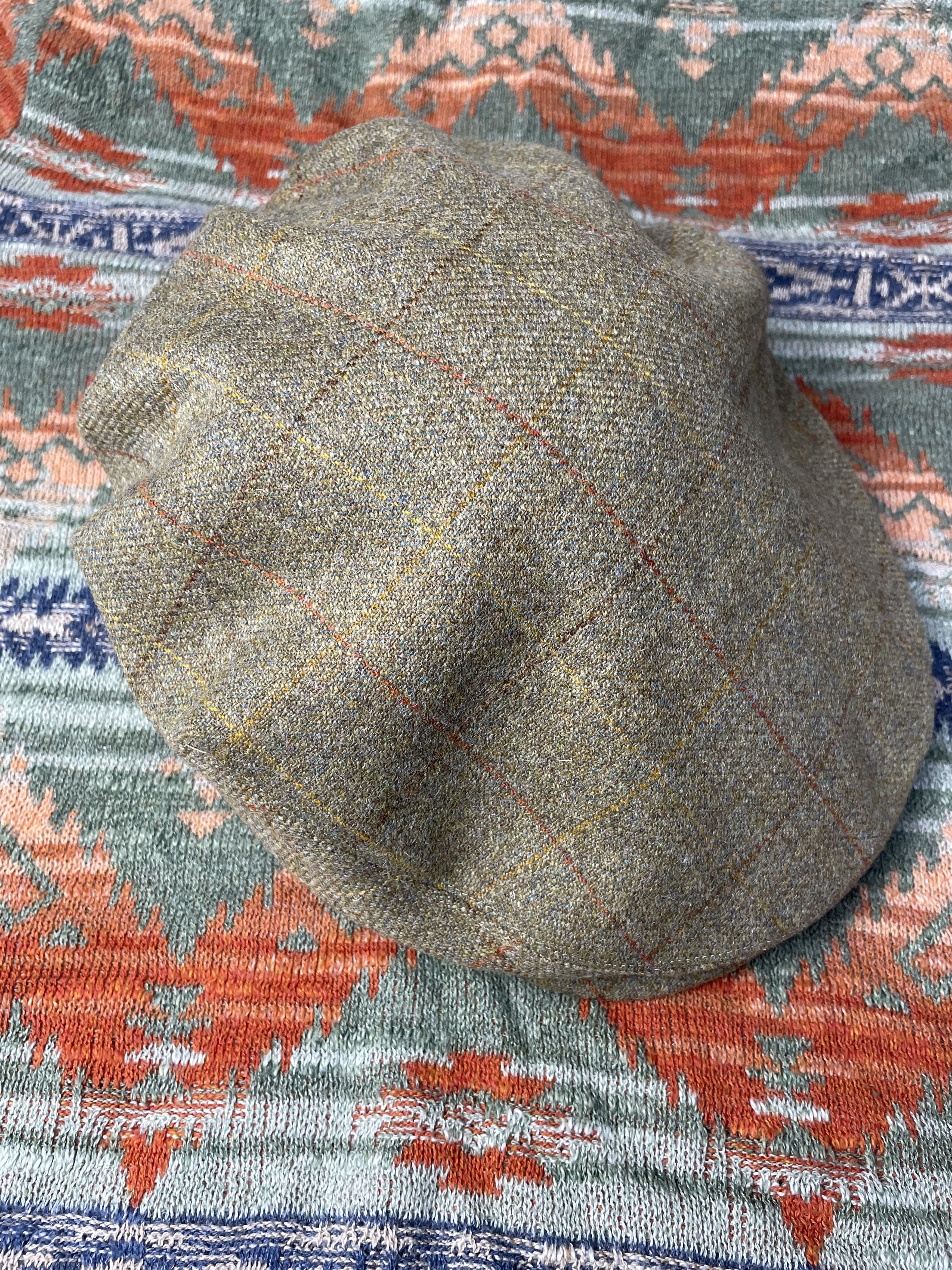 RRL Ralph Lauren RRL Ralph Lauren Wool Tweed Flat Cap Beret Hat Peaked Cap Size ONE SIZE - 3 Thumbnail