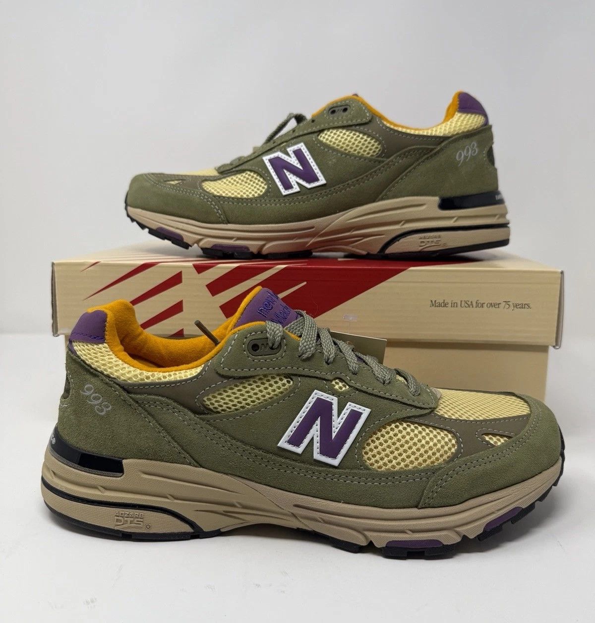 New Balance New Balance Teddy Santis x 993 Made in USA Olive Leaf Size 8 Size US 8 / EU 41 - 1 Thumbnail