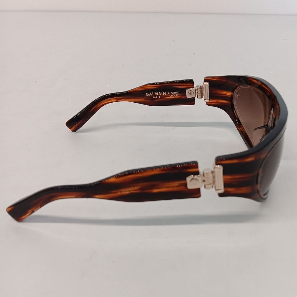 Balmain Balmain Unisex B-Escape Geometric Sunglasses - Brown/Gold Size ONE SIZE - 6 Thumbnail