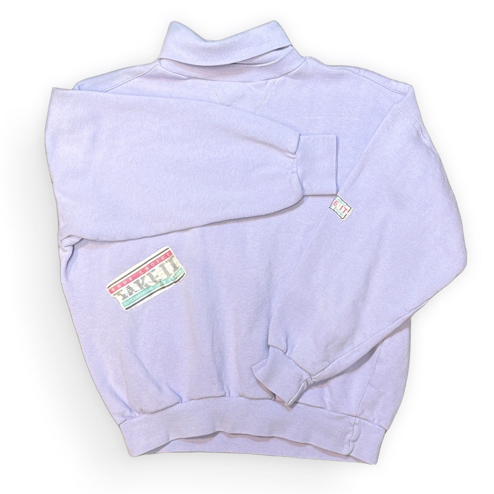 Vintage S - Vintage 90s Lake It Purple Turtleneck Size S / US 4 / IT 40 - 1 Thumbnail