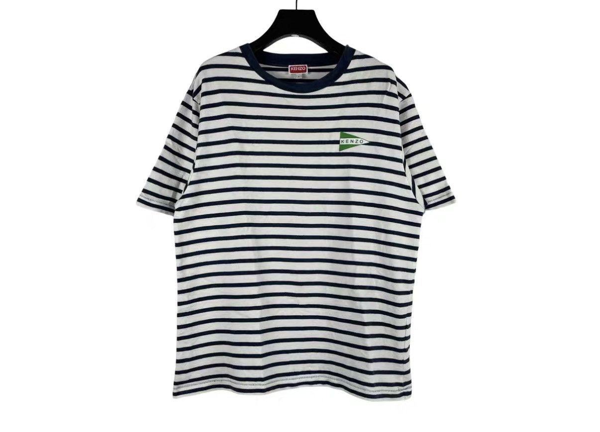 Kenzo Kenzo SS23 Navy Striped Short Sleeve J31 Size US S / EU 44-46 / 1 - 1 Thumbnail