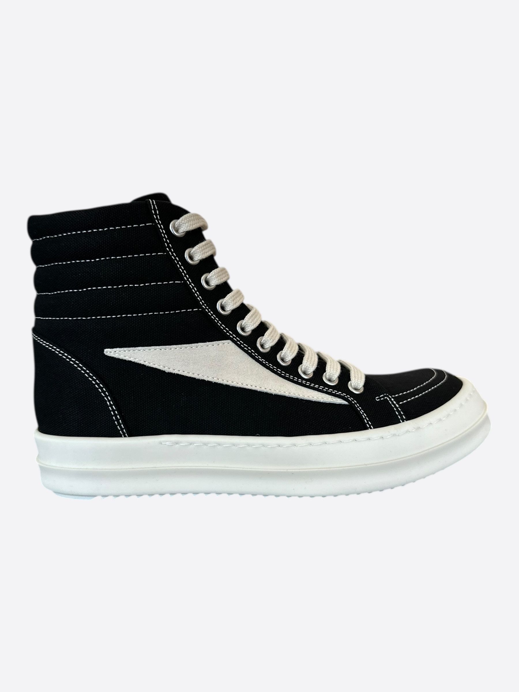 Rick Owens Rick Owens Black & White Vintage Women's High Top Sneakers Size US 9 / IT 39 - 1 Thumbnail