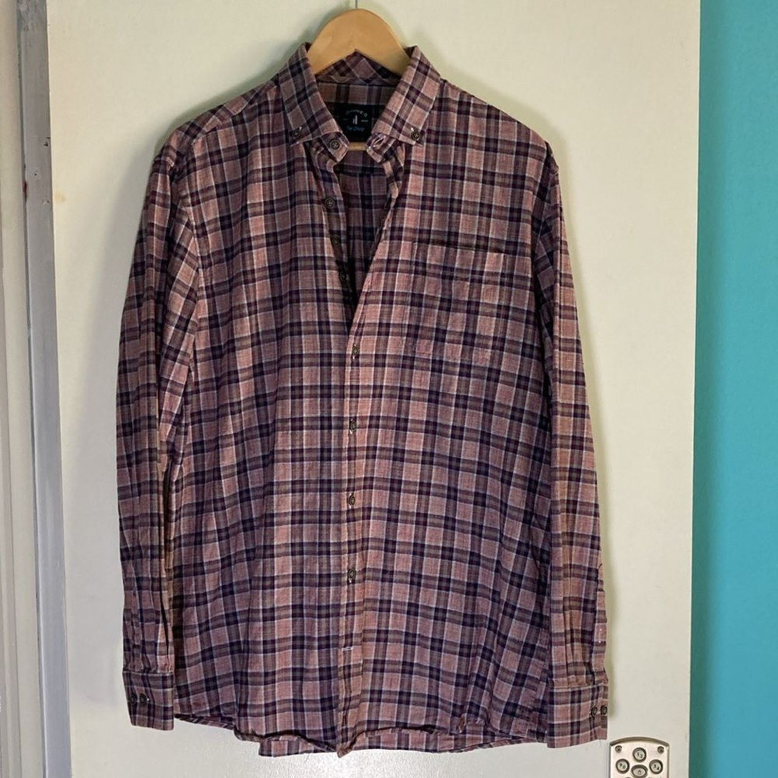 johnnie-O Johnnie O Mens Shirt Size L Red Plaid Cotton Button Up Top Size US L / EU 52-54 / 3 - 2 Thumbnail