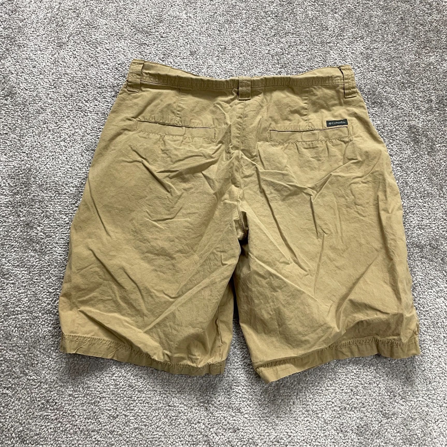 Vintage Columbia Chino Shorts Mens Brown Cotton Flat Front 31x9 Casual Outdoor Regular Fit Mens Brown Size US 31 - 2 Thumbnail