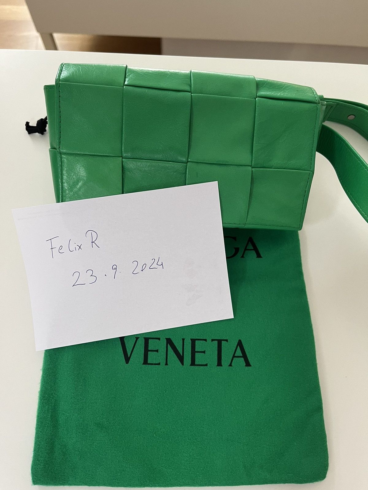 Bottega Veneta Bottega Veneta CassetteBelt Bag in Parakeet Green Size ONE SIZE - 1 Thumbnail