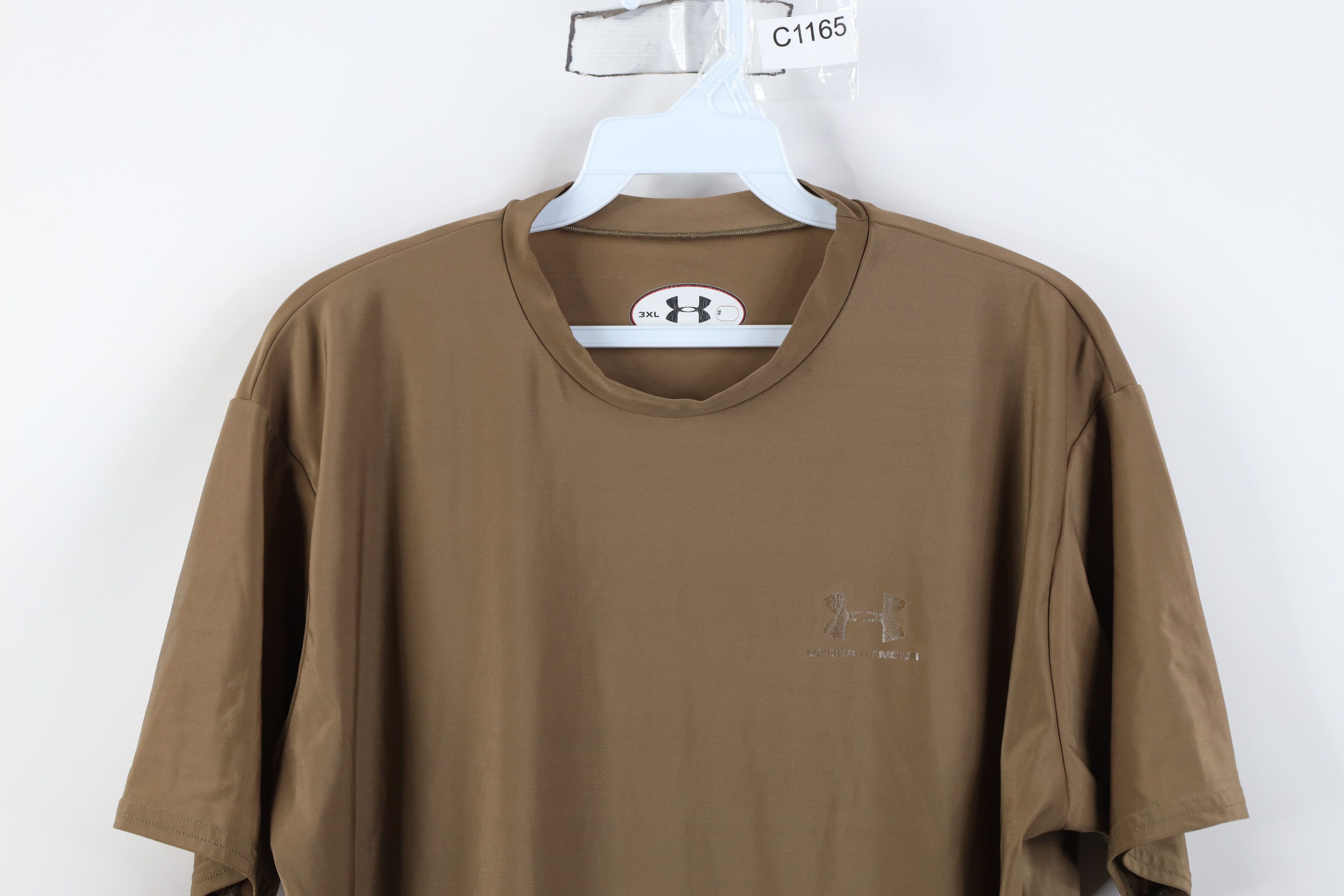 Under Armour Vintage Under Armour Tactical Short Sleeve T-Shirt Brown USA Size US XXL / EU 58 / 5 - 2 Thumbnail