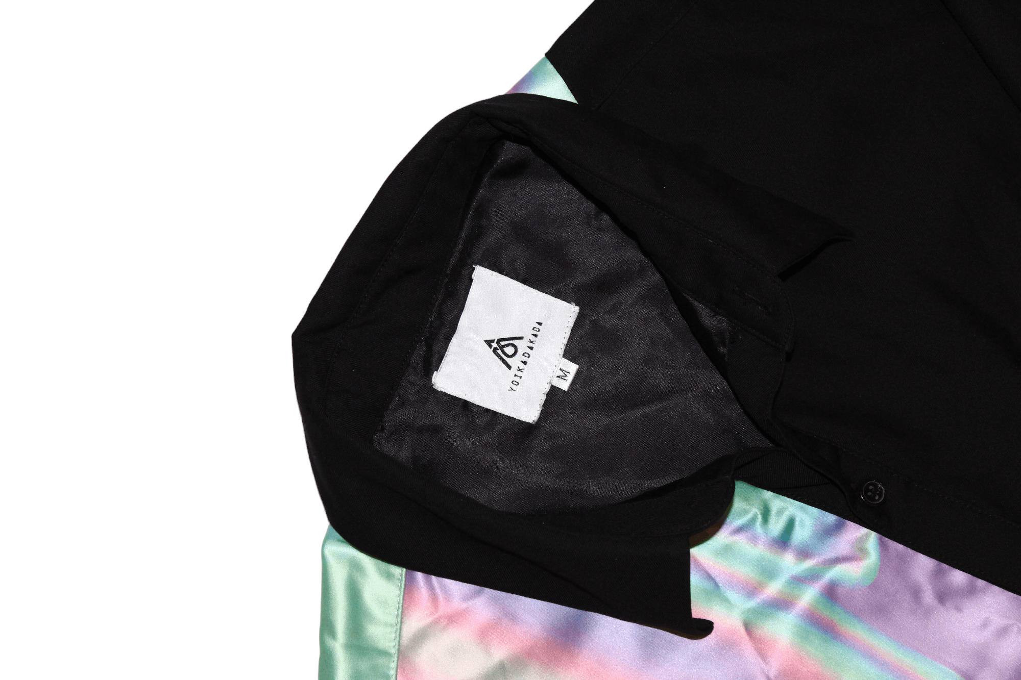 Japanese Brand YOIKADAKADA Michelangelo artwork spectrum satin block shirt Size US M / EU 48-50 / 2 - 5 Thumbnail