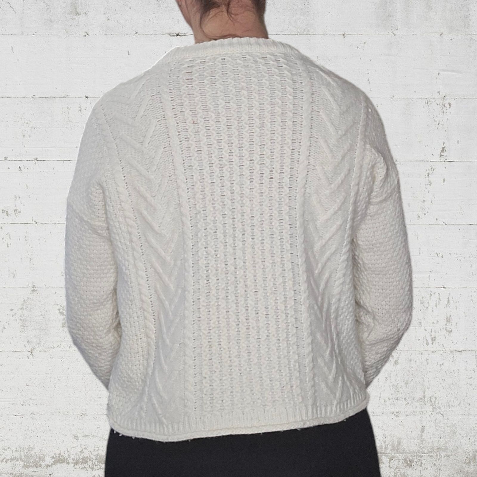 Madewell Madewell Ivory Cable Knit Wool Alpaca Sweater Size Small Size S / US 4 / IT 40 - 4 Thumbnail
