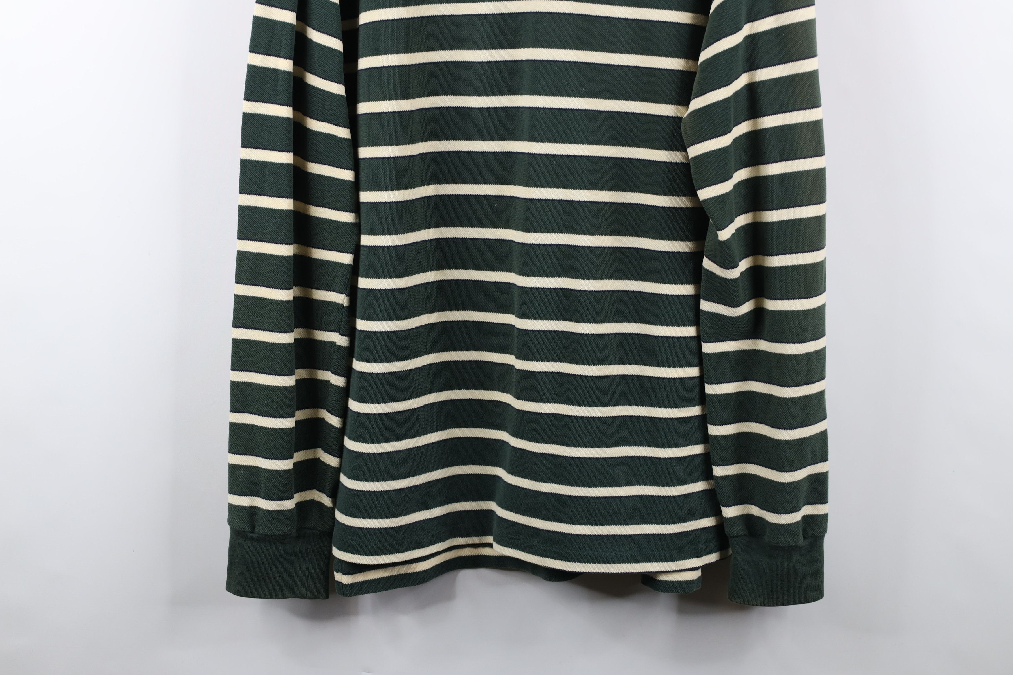 Ralph Lauren × Vintage Vintage 90s Ralph Lauren Striped Long Sleeve Rugby Polo Size US L / EU 52-54 / 3 - 3 Thumbnail