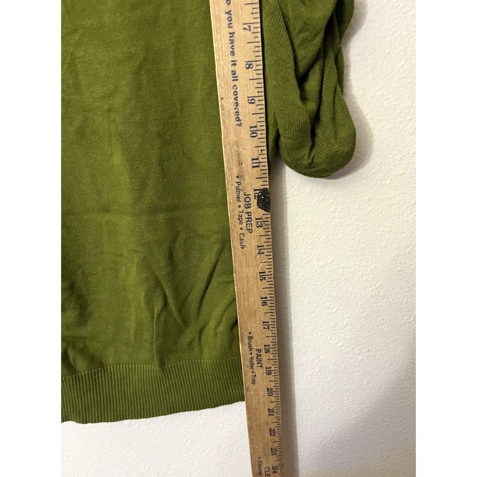 Vintage Max Studio Blouse Womens Petites PXS Green Knit Puff Sleeve Short Sleeve Size XS / US 0-2 / IT 36-38 - 4 Thumbnail
