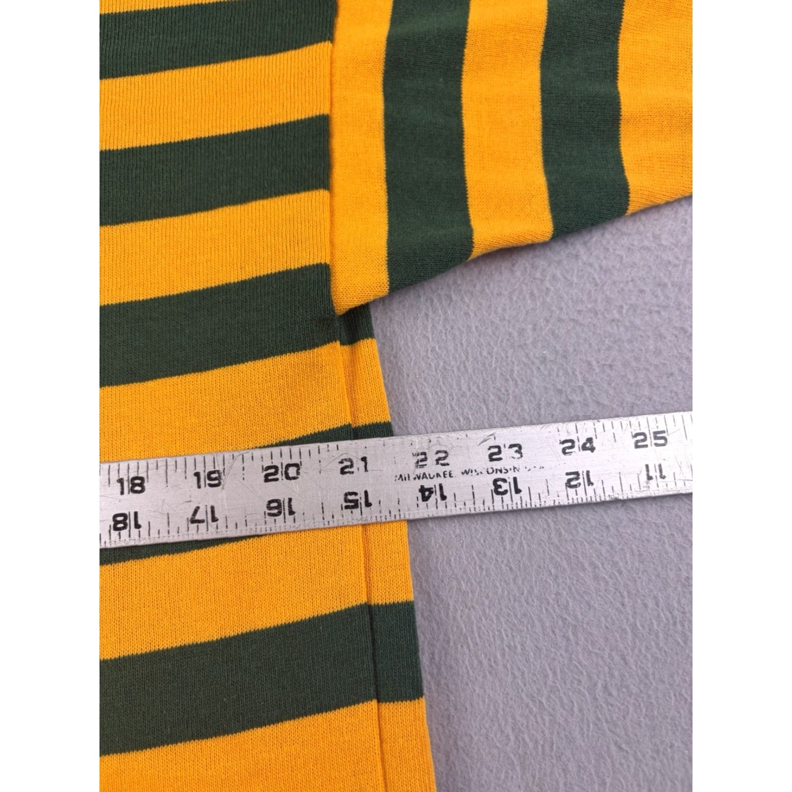 Vintage VINTAGE Halbro Polo Rugby Shirt Men 42 Green Yellow Striped 90s Football Soccer Size US XL / EU 56 / 4 - 6 Thumbnail