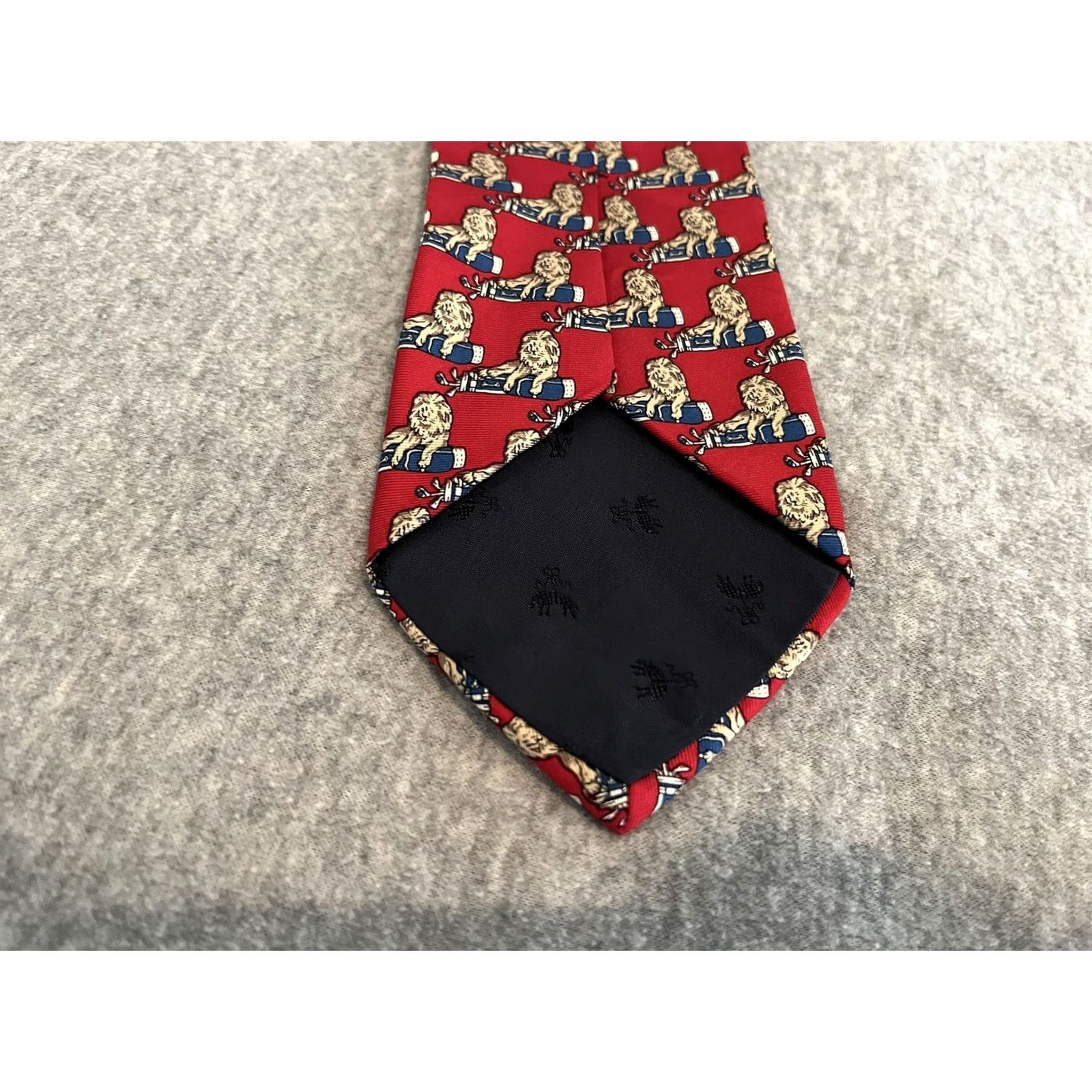 Brooks Brothers Brooks Brothers Silk Tie Golf Made in USA Red 59" Silk Tie Men Lions Golf Classic 57"-60" Size ONE SIZE - 2 Thumbnail