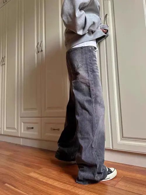 VIBE Washed vintage Y2K micro flare cat whisker jeans Size US 34 / EU 50 - 7 Thumbnail