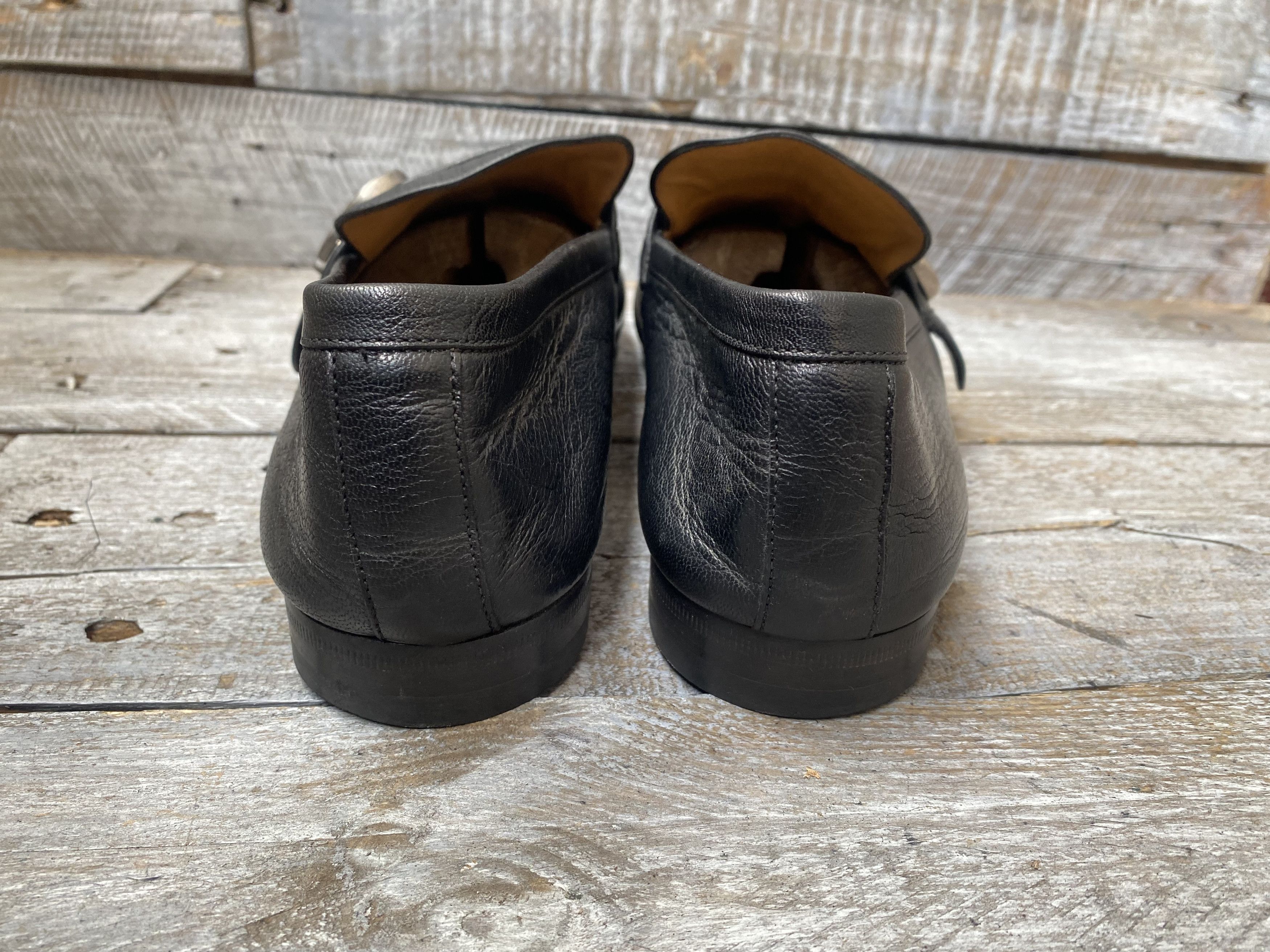 Gucci Gucci GG logo loafer horsebit black leather loafer uk 10 Size US 11 / EU 44 - 8 Thumbnail