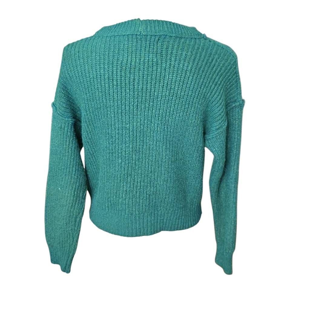 American Eagle Outfitters American Eagle Women's Size XS Hunter Green Ribbed Cropped S Size XS / US 0-2 / IT 36-38 - 6 Thumbnail