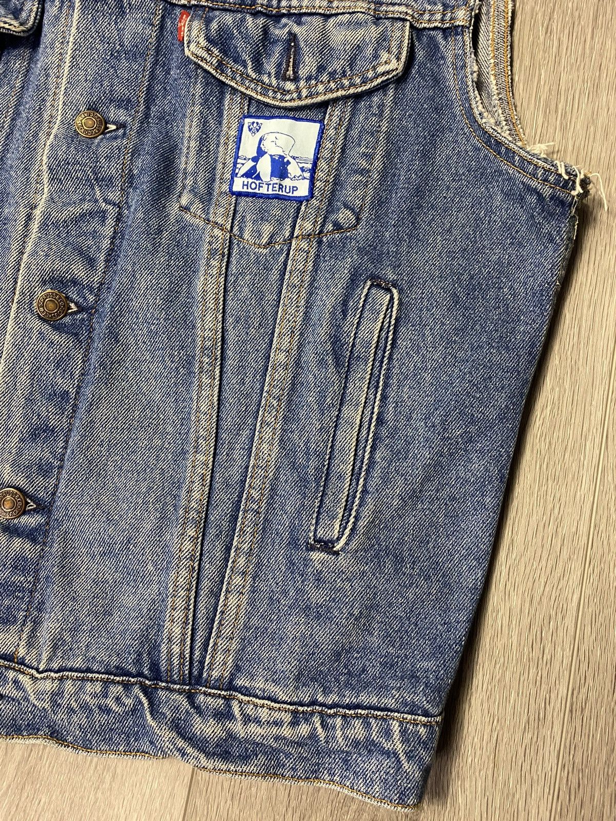 Levi's × Vintage Vintage Custom 90s Levis & Harley Davidson Denim Logo Vest Size US S / EU 44-46 / 1 - 5 Thumbnail