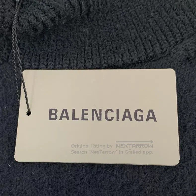 Balenciaga Balenciaga Black Logo Letter Embroidered Half-Neck Long Sl Size US L / EU 52-54 / 3 - 6 Thumbnail
