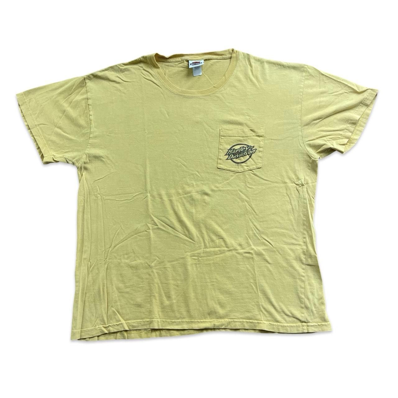 Designer Harley Davidson Los Angeles Yellow Pocket Tee Size US XL / EU 56 / 4 - 1 Thumbnail
