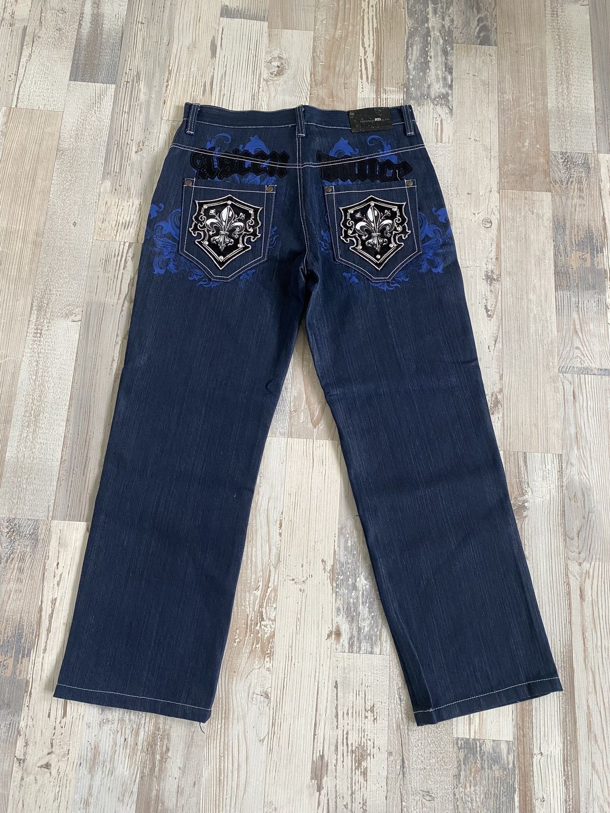 image of Affliction Raw Blue Jeans, Men's (Size 34)