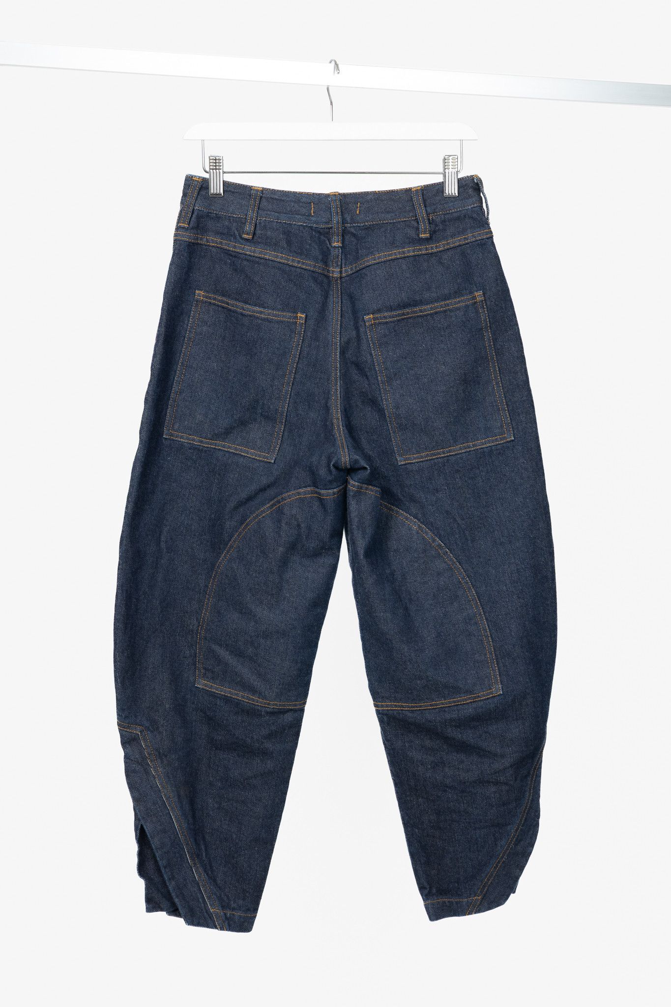 Tibi Tibi Earl Dark Denim Indigo Barrel Jeans Size 25" / US 0 / IT 36 - 2 Thumbnail