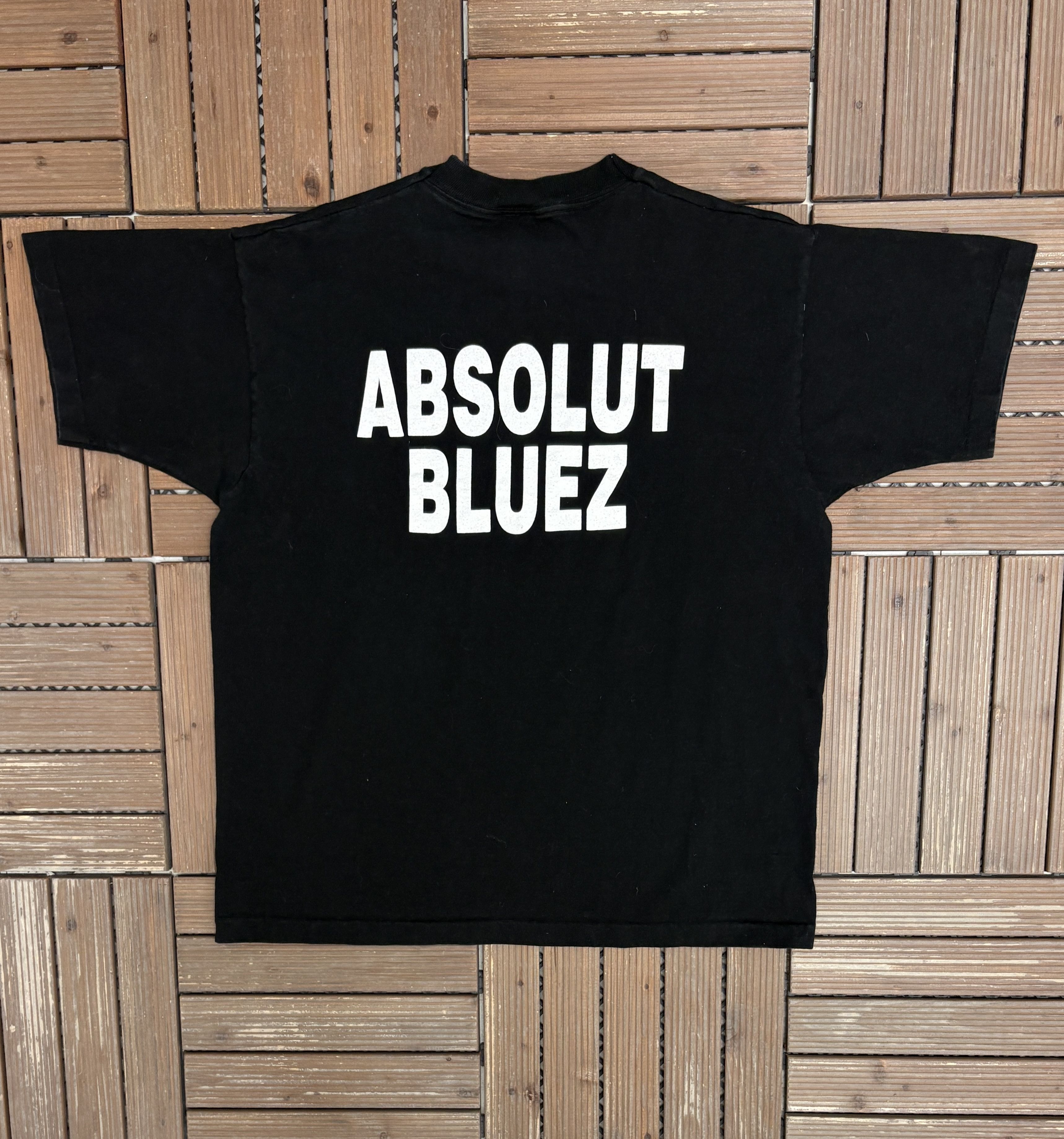 Vintage Absolut Bluez Band Vintage Black T-Shirt Tee Size US XL / EU 56 / 4 - 4 Thumbnail
