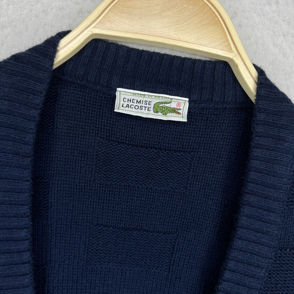 Lacoste × Vintage Lacoste Vintage 90s Navy Cardigan Sweater Streetwear Casual Size US L / EU 52-54 / 3 - 5 Thumbnail