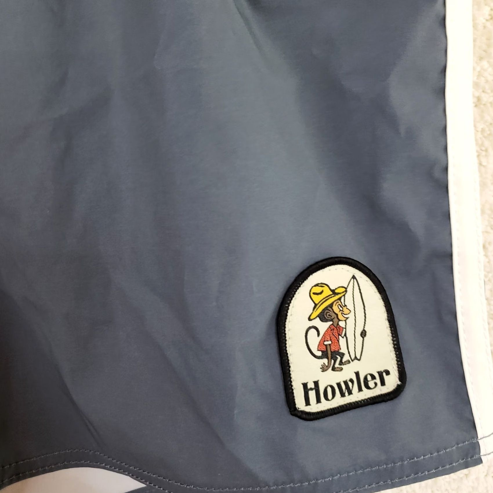 Howler Brothers Howler Bros Bruja 8" Board Shorts Men's Size 40 Dark Gray Side Stripes Pockets Drawstring Beach Outdoor Lake Life Surfing Watersports Mens Size US 40 / EU 56 - 3 Thumbnail