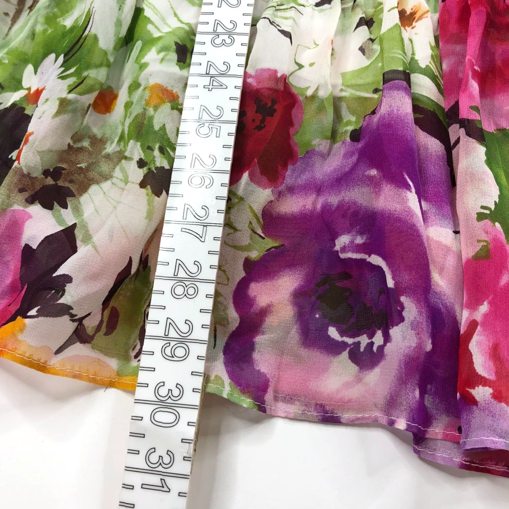 Jones New York Jones New York Collection Skirt 4 100% Silk Floral Midi Mint Multicolor Mini Style Womens Size 27" / US 4 / IT 40 - 5 Thumbnail