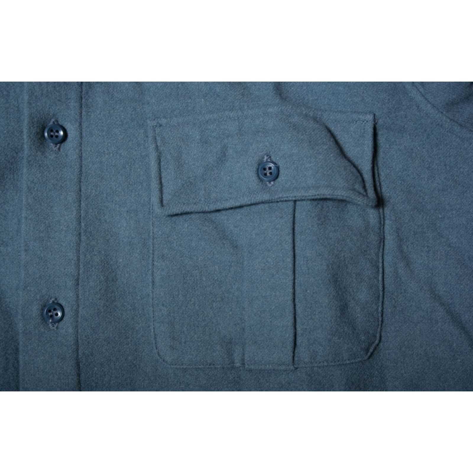 Vintage VINTAGE LANIFICIO PECCI Blue Wool Button Front Army Shirt Sz. S/M Mens Wool Button-Up Epaulettes Navy Blue Shirt Mens S/M Size US S / EU 44-46 / 1 - 4 Thumbnail