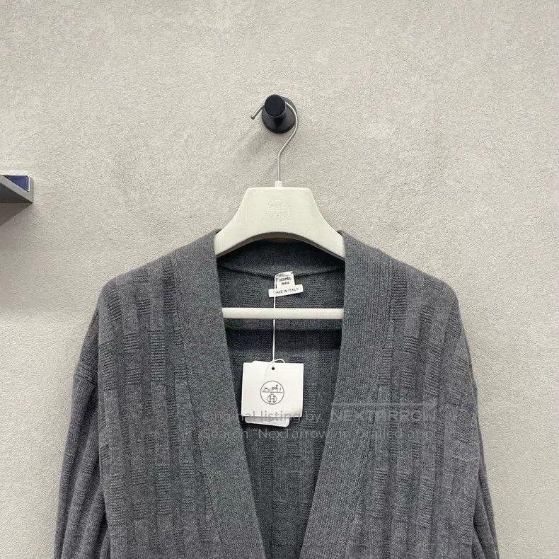Hermes Hermes Gray cardigan coat Size XS / US 0-2 / IT 36-38 - 4 Thumbnail