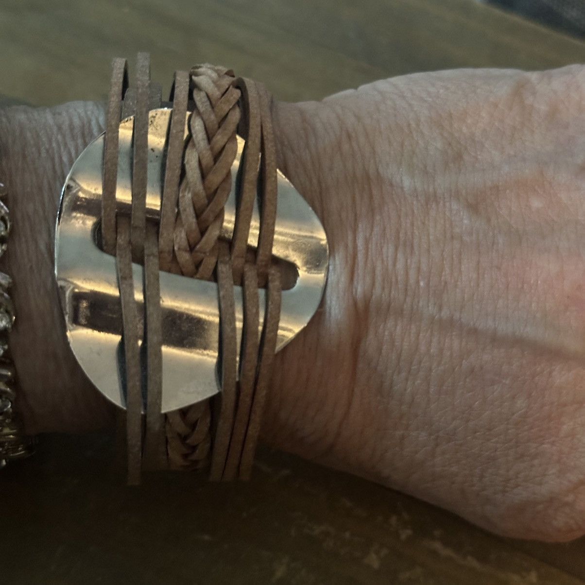 Other Reversible multi leather strand magnetic bangle bracelet Size ONE SIZE - 7 Thumbnail