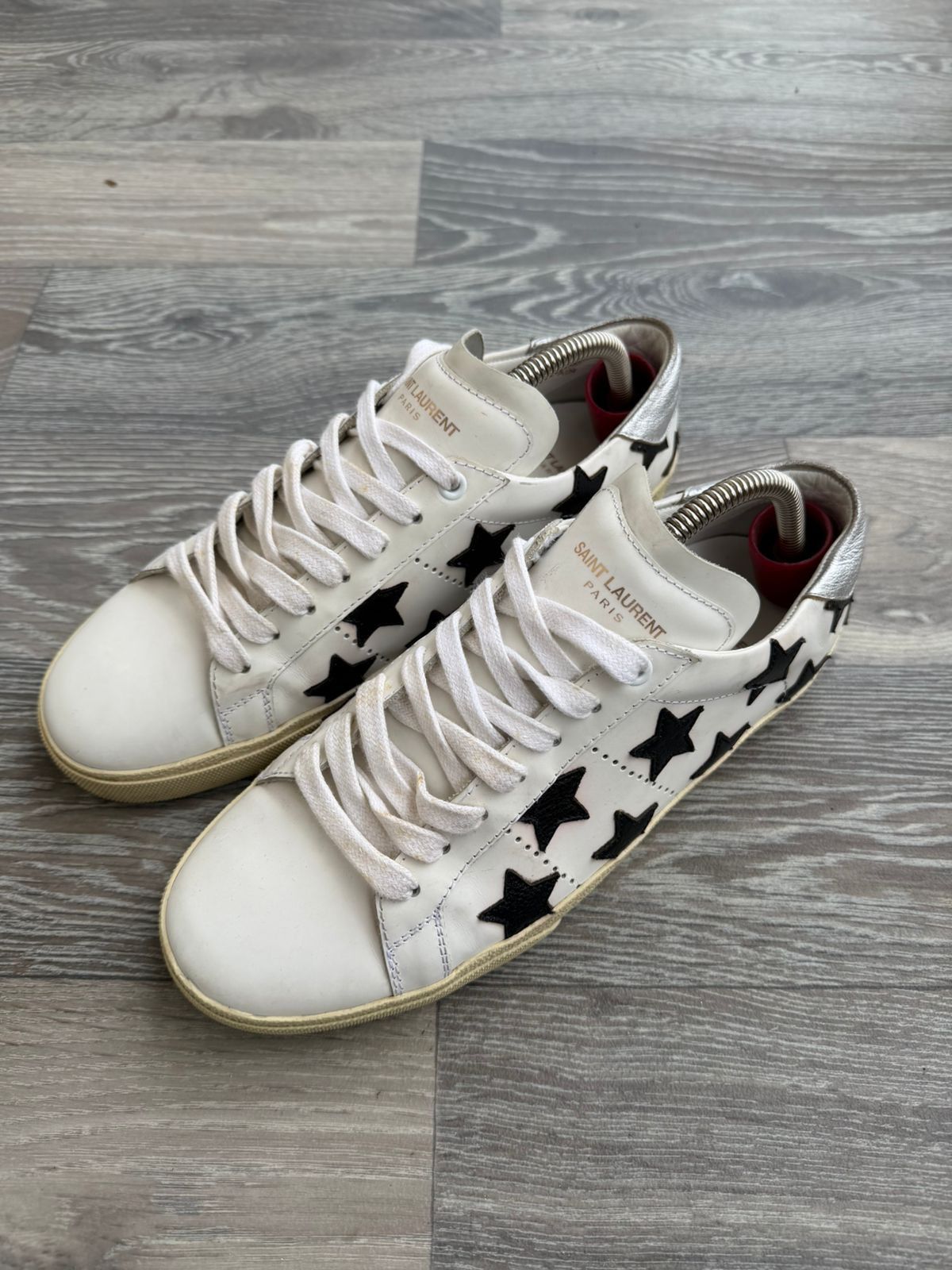 Saint Laurent Paris Saint Laurent SL/06 Black Star Patches Sneakers Sz 40 Size US 7 / EU 40 - 3 Thumbnail