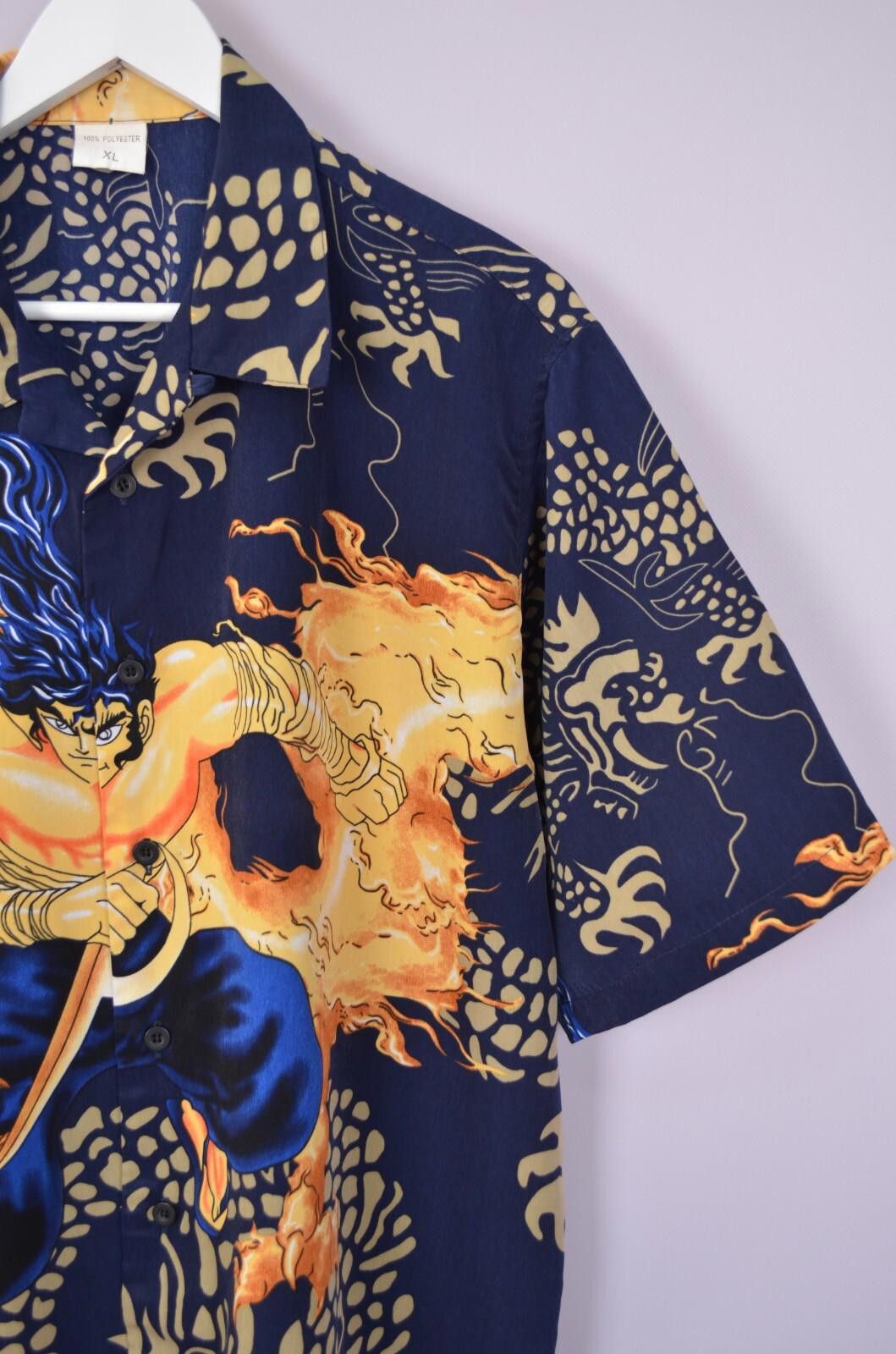 Designer Vintage Anime Samurai Warrior Japanese Shirt Size XL AOP 90s Size US XL / EU 56 / 4 - 4 Thumbnail