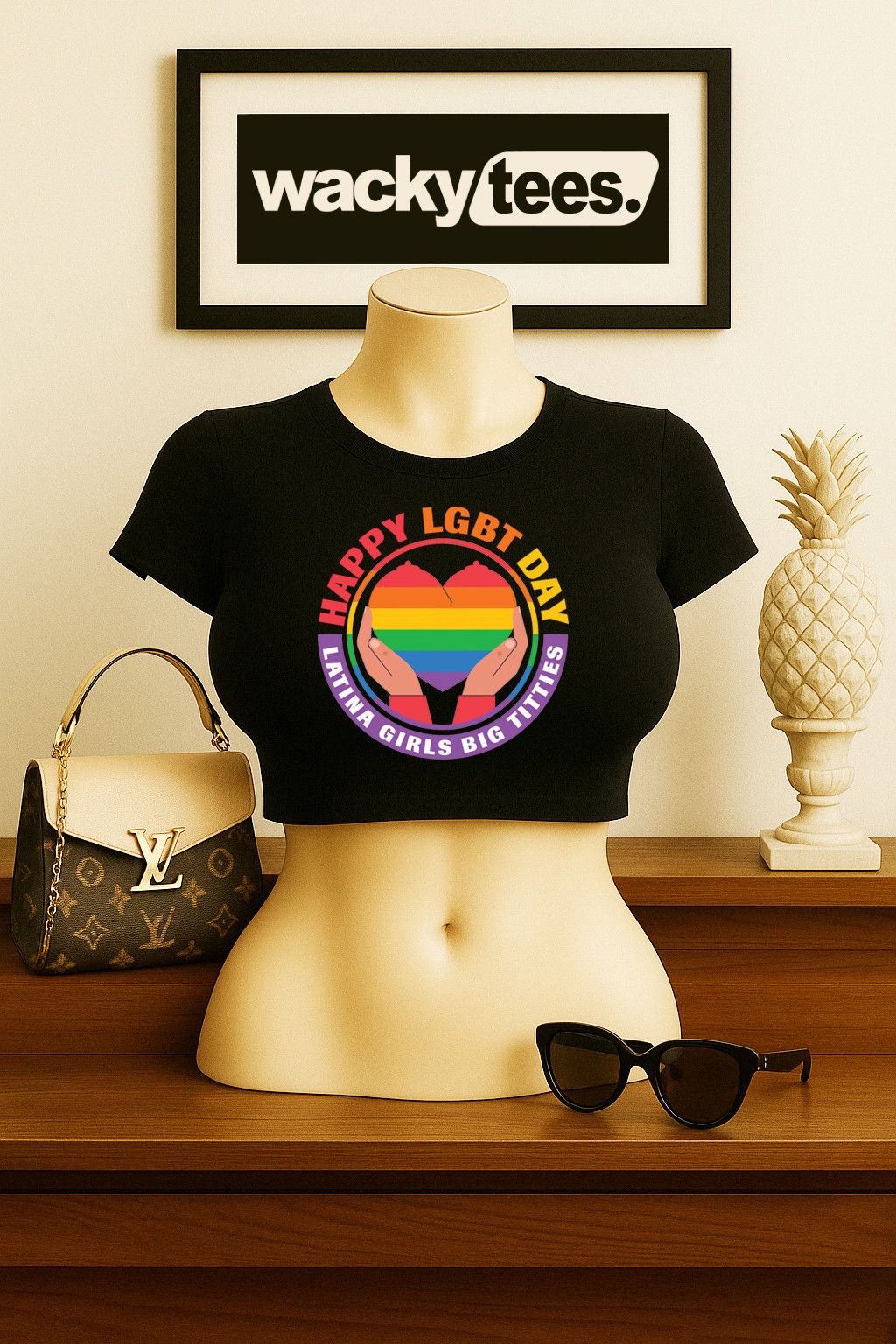 Other Happy LGBT Day Latina Girls Big Bitties Graphic Tee Shirt Size US S / EU 44-46 / 1 - 6 Thumbnail