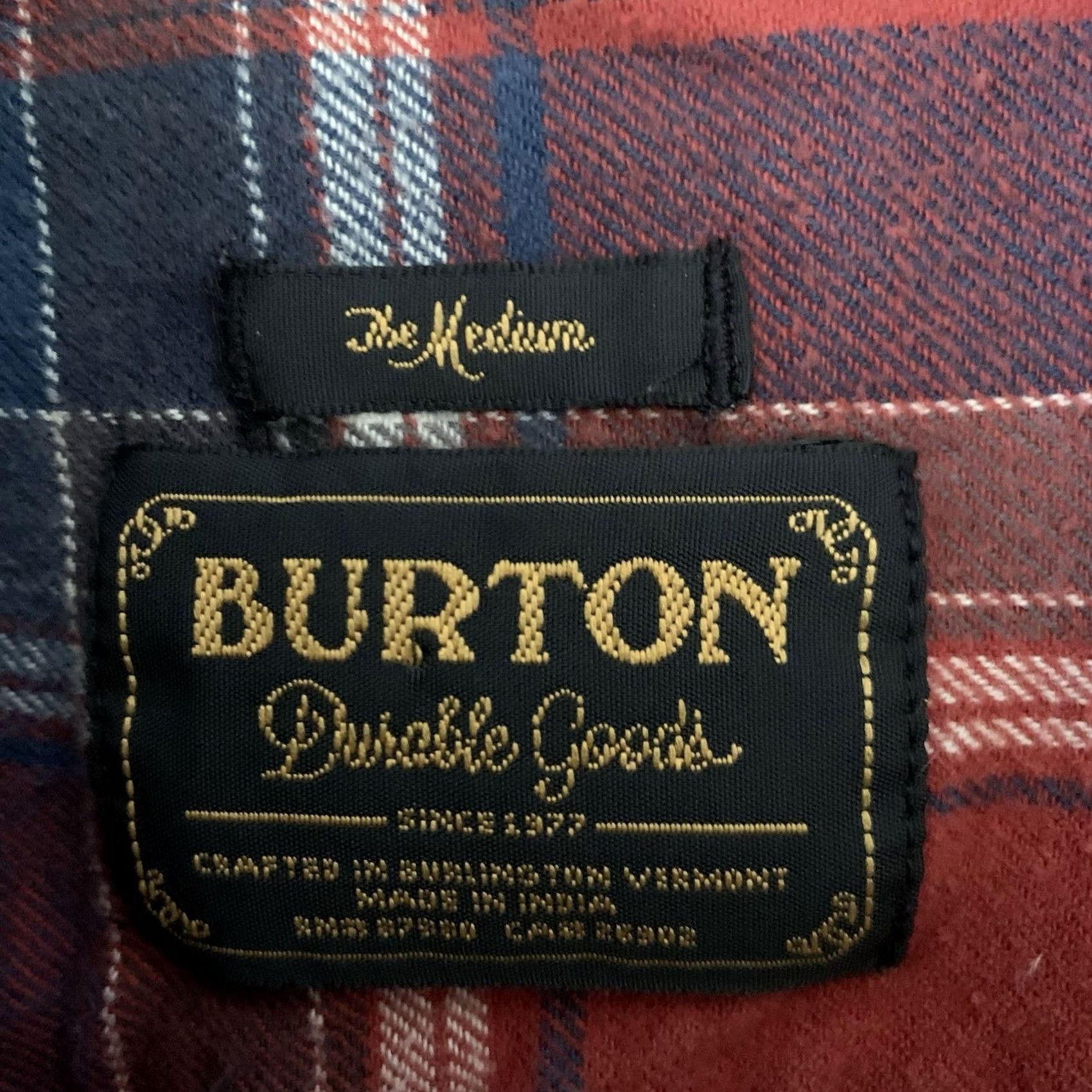 Burton Burton Flannel Shirt Mens Medium Flap Pockets Outdoors Snow Hiking Durable Size US M / EU 48-50 / 2 - 2 Thumbnail