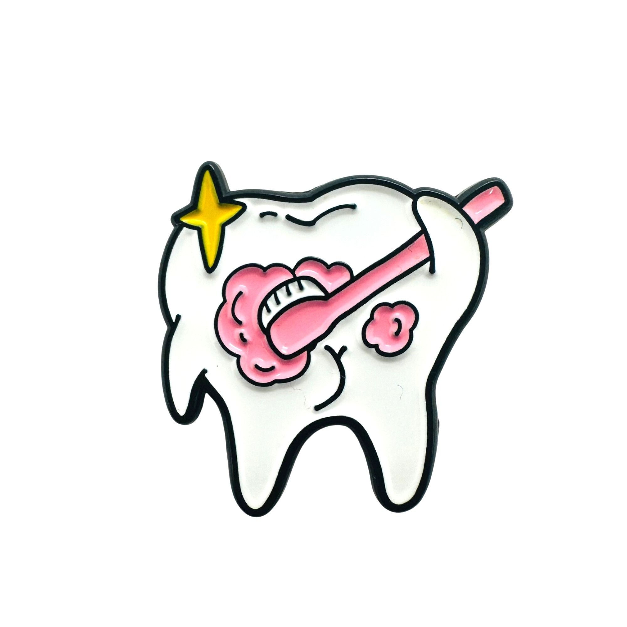 Other Teeth brooches cute smiley face teeth lapel pin I love brush Size ONE SIZE - 5 Thumbnail