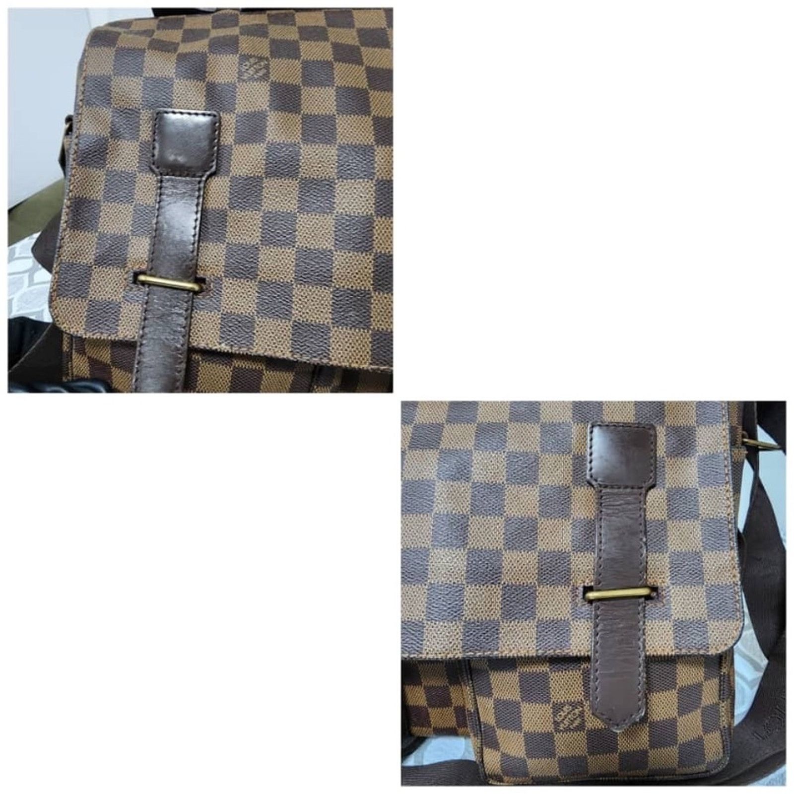 Louis Vuitton Auth LOUIS VUITTON Damier Ebene Broadway Messenger Bag Brown Size ONE SIZE - 7 Thumbnail