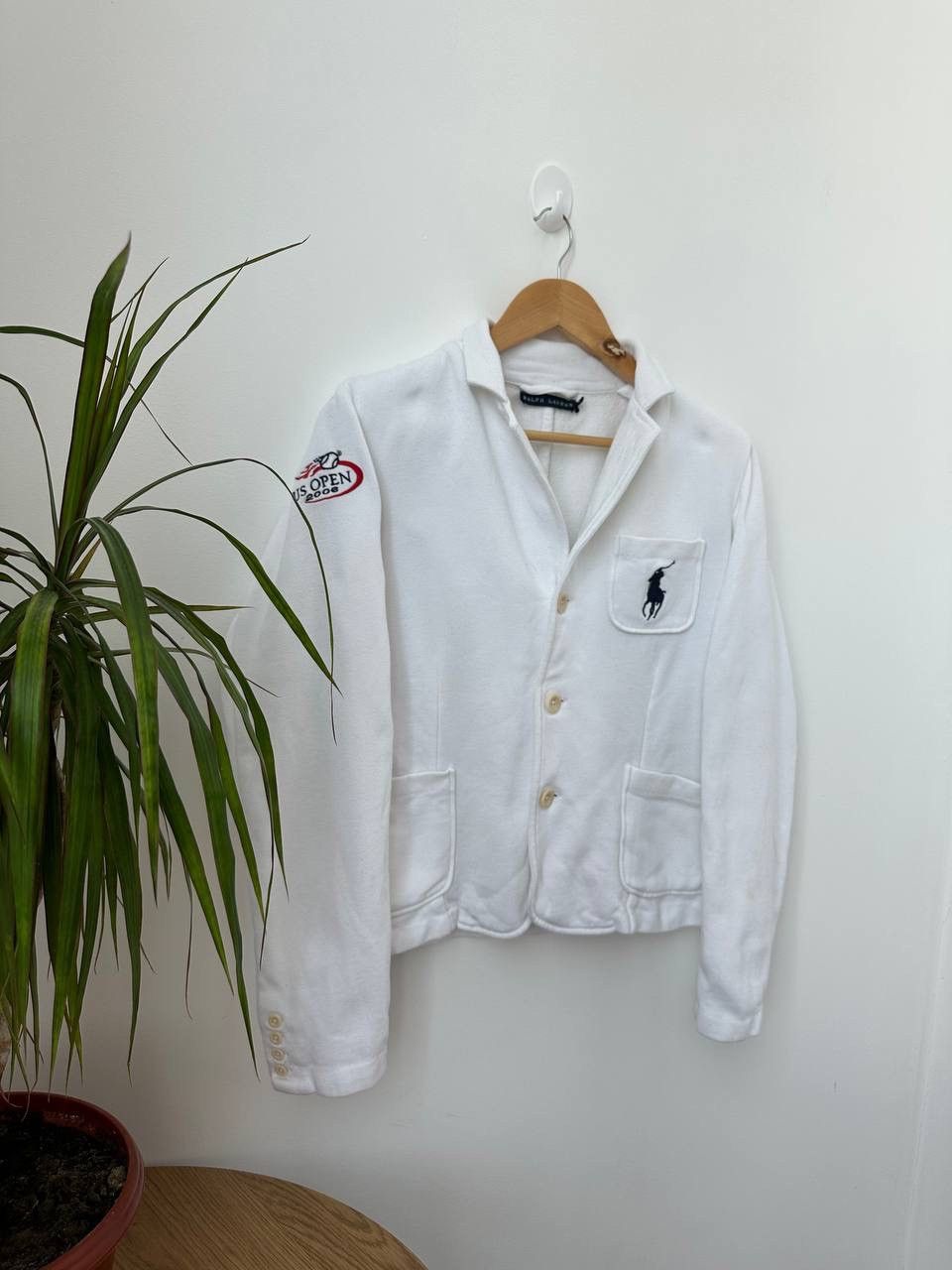Polo Ralph Lauren × Vintage Vintage Polo Ralph Lauren US Open 2006 White Cardigan Size US L / EU 52-54 / 3 - 6 Thumbnail