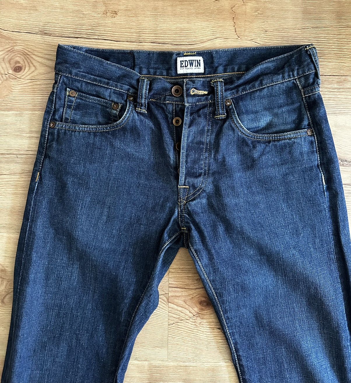 Edwin × Japanese Brand Edwin ED-55 Relaxed Jeans – 30x32 EST Tokyo Japan Size US 30 / EU 46 - 18 Thumbnail
