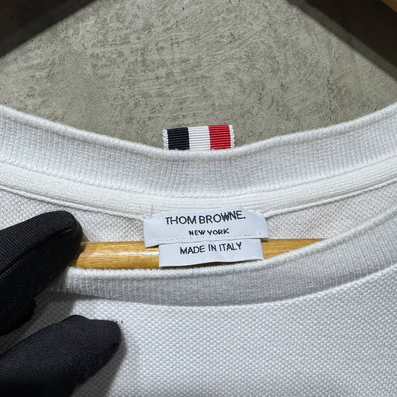 Thom Browne Thom Browne Center Back Stripe Pique Tee Size US L / EU 52-54 / 3 - 3 Thumbnail