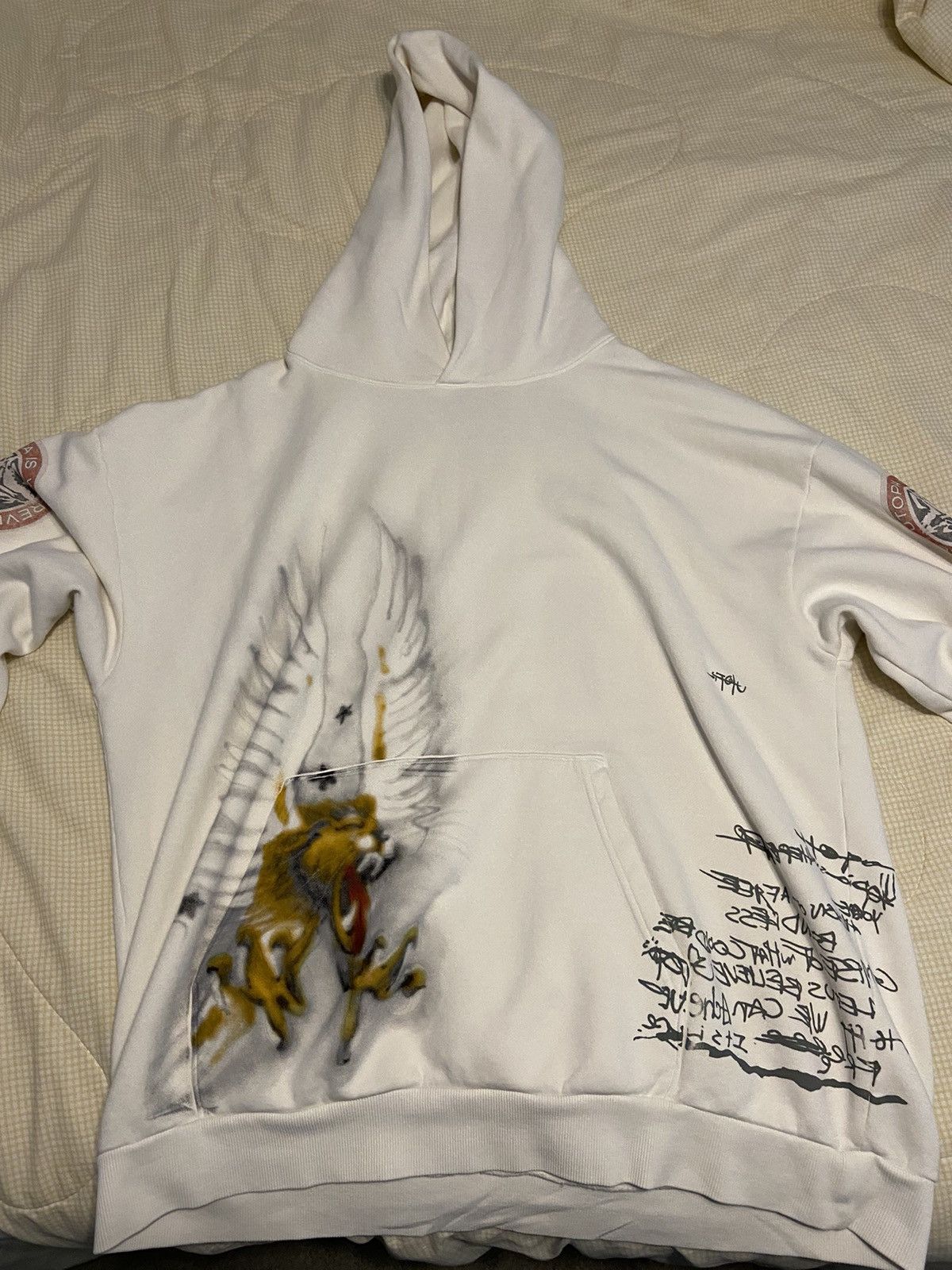 image of Travis Scott Utopia Tour Hoodie in White, Men's (Size 2XL)