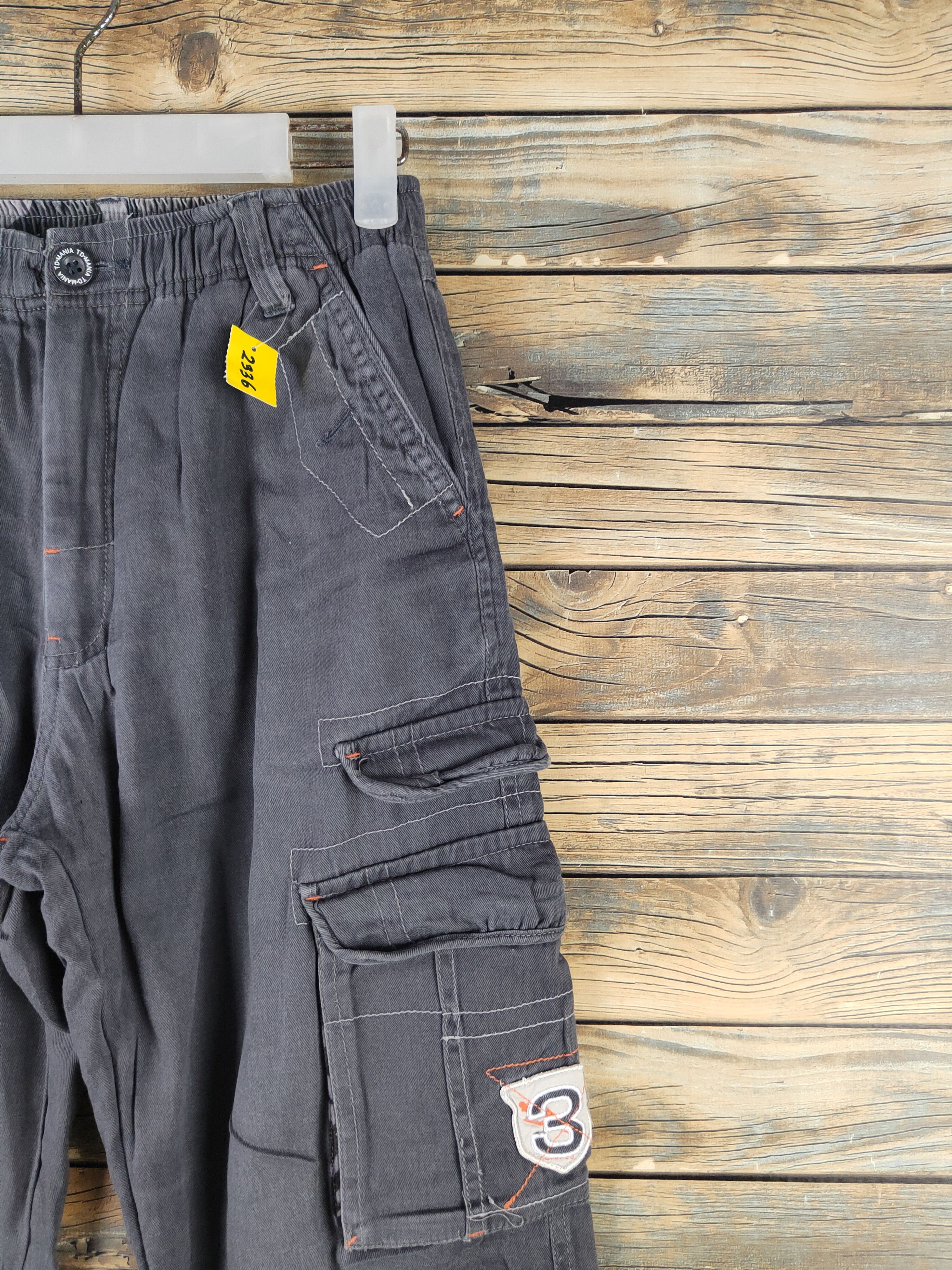 Japanese Brand DL TD Mania Dark Gray Multipocket Cargo Pants #2336 Size US 26 / EU 42 - 7 Thumbnail
