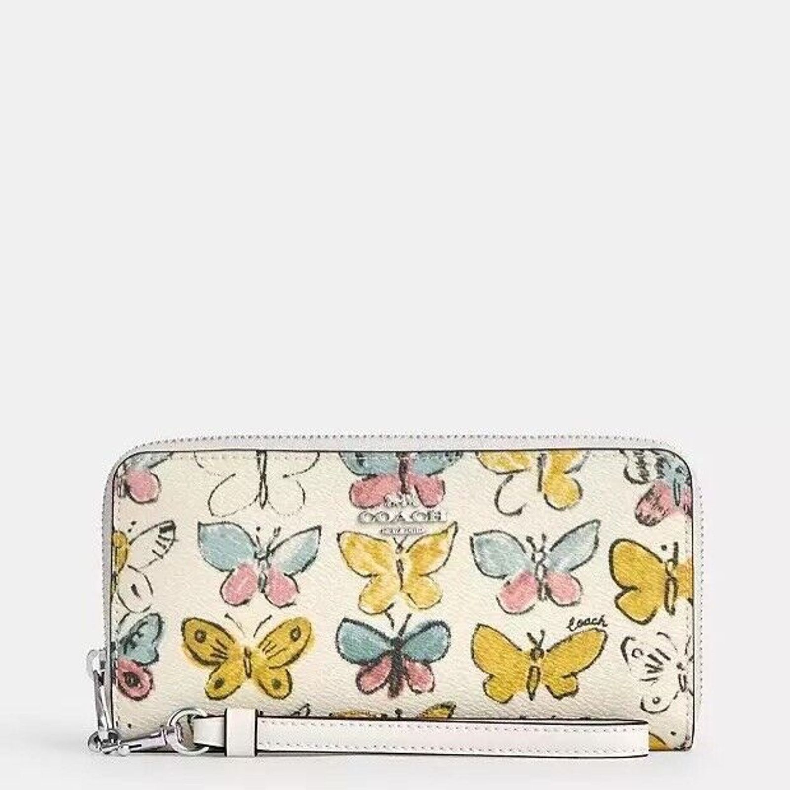 Coach NWT COACH CA082 Long Zip Around Wallet/Wristlet CHALK Size ONE SIZE - 6 Thumbnail