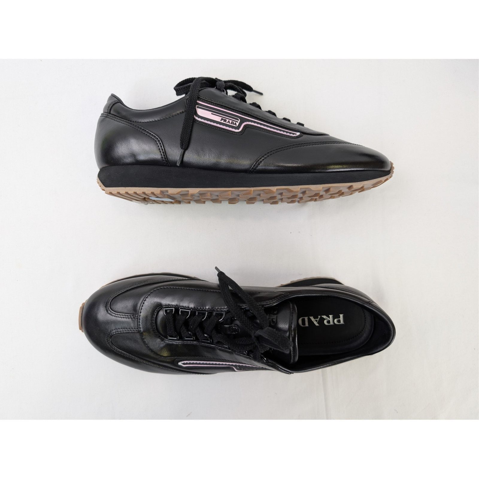 Prada o1rshd1 Leather Sneakers in Black Size US 10.5 / EU 43-44 - 1 Thumbnail