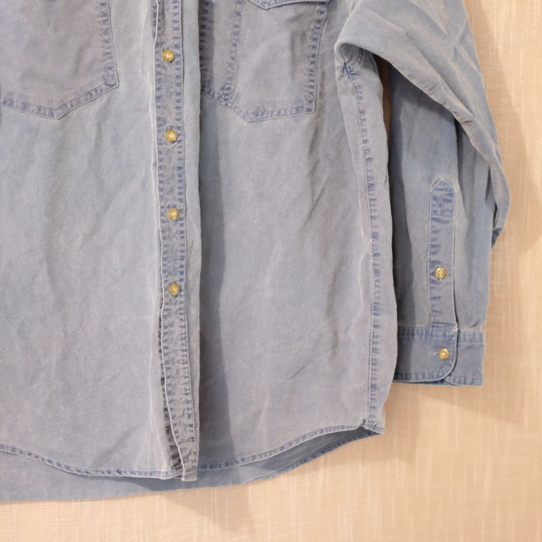 Denime Columbia Denim Shirt Blue Long Sleeve Outdoors Ranch Workwear Mens L Size US L / EU 52-54 / 3 - 4 Thumbnail