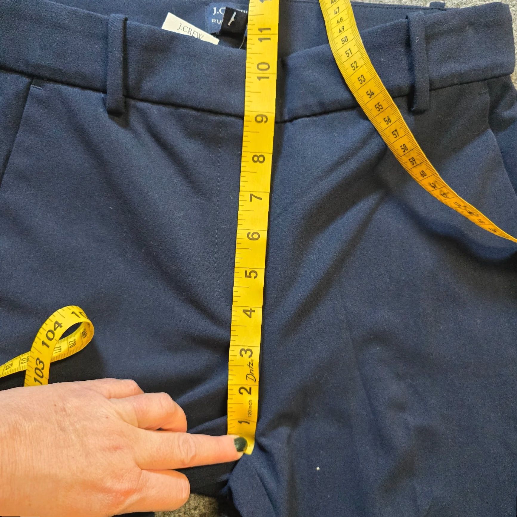 J.Crew J.CREW Pants Women Size 4 Blue Ruby Tapered Flat Front Career Casual Capsule Pants Regular Inseam 27 in Navy Blue? Size 27" / US 4 / IT 40 - 7 Thumbnail