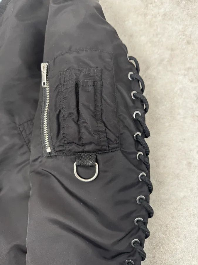 Diesel 2000s Diesel Back Laced Black Bomber Jacket Size US S / EU 44-46 / 1 - 8 Thumbnail